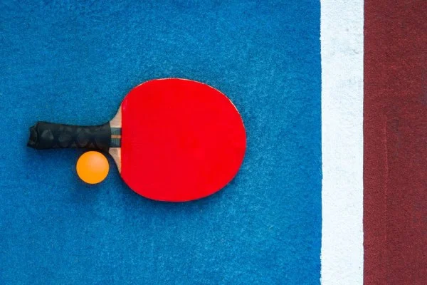 table tennis racket closeup